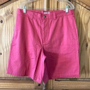 Men Geoffrey Beene Plain Front red chino shorts size 34 - NWT